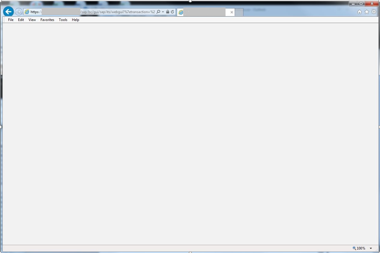 SAP GUI for HTML blank page