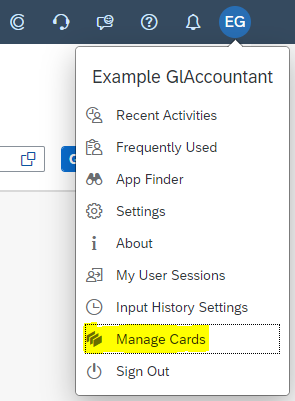 Manage Cards