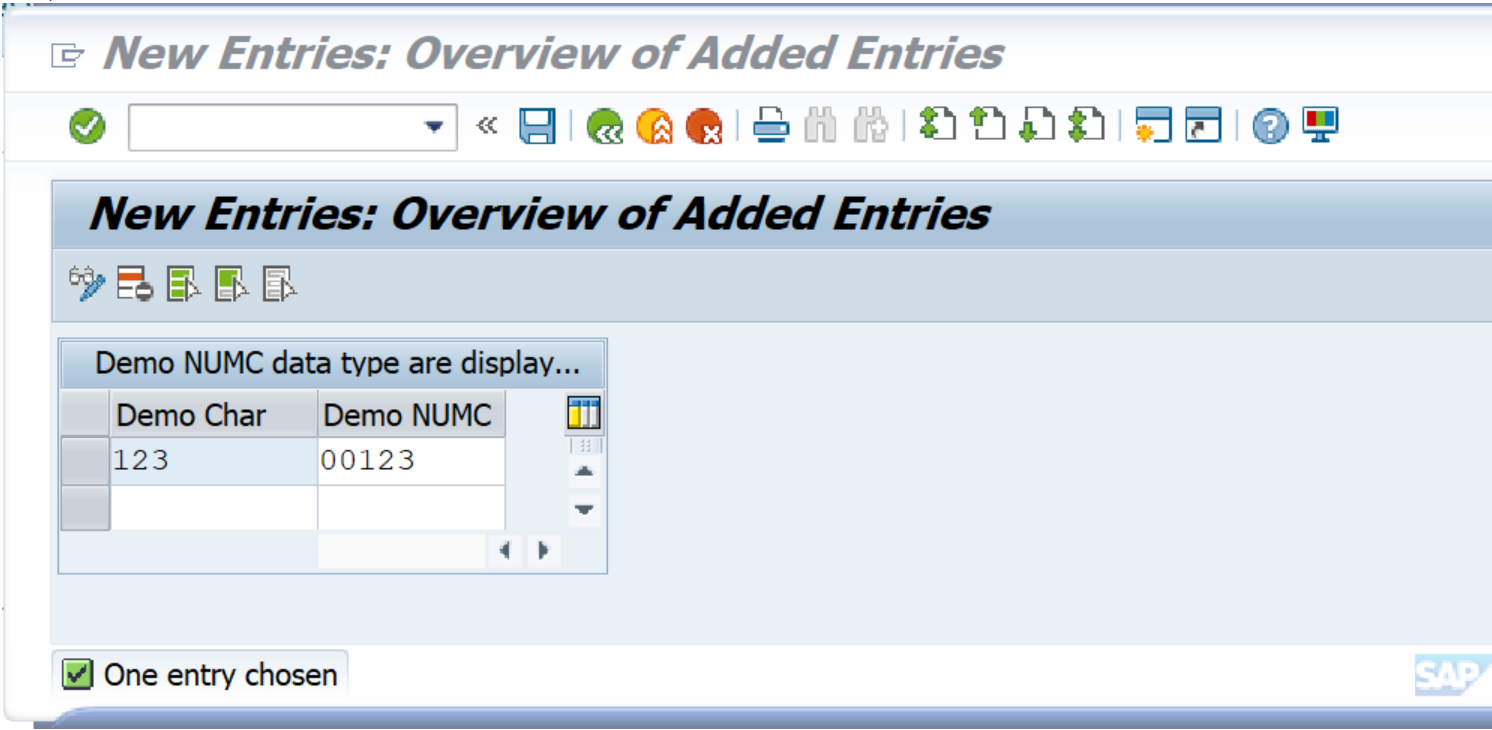 3361287 sm30 values entered in an customer table for fields with