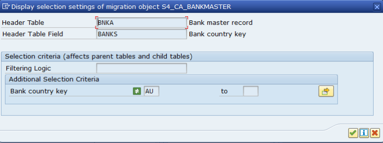 Display selection settings