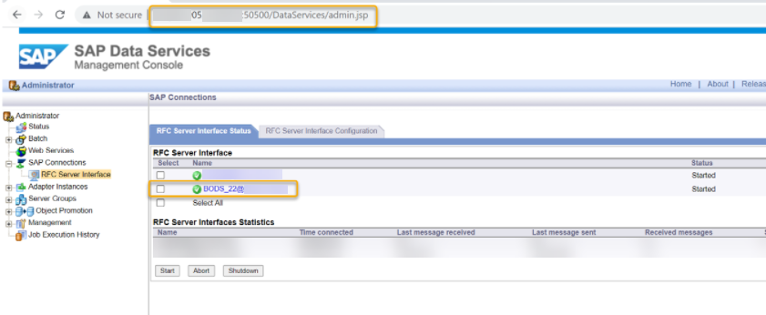 Data Services Management Console