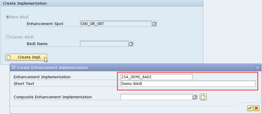 Create enhancement implementation