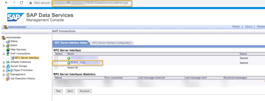 Data Services Management Console