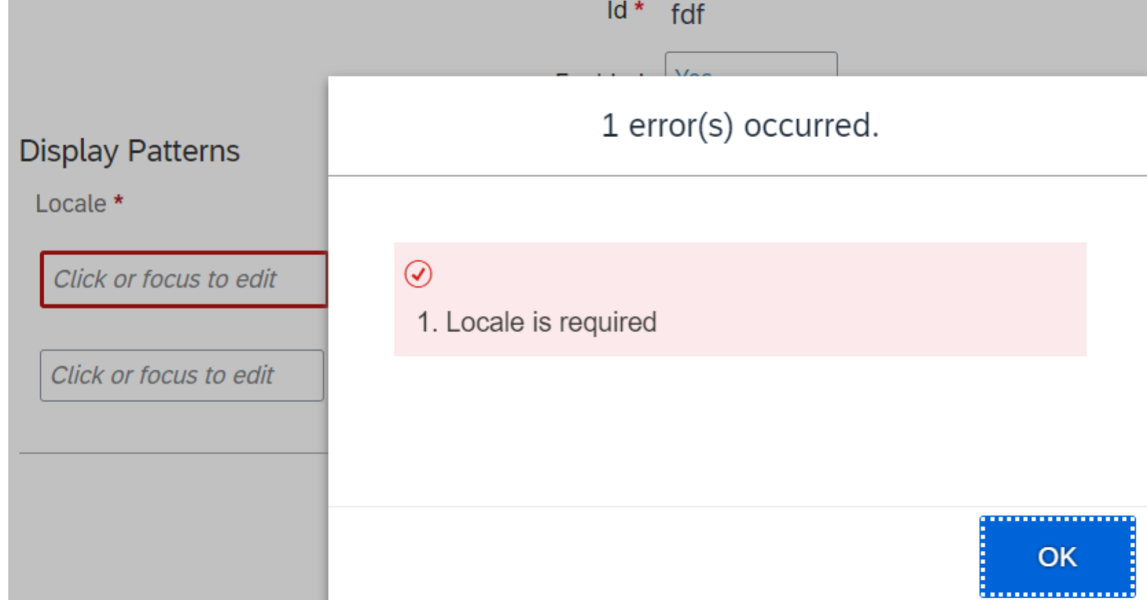 Example BCUI Error