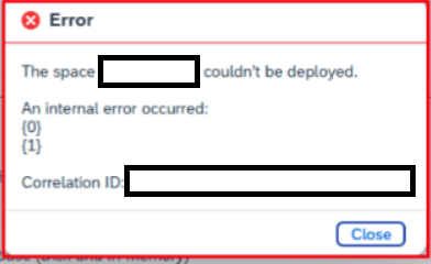 Space Deploy Error