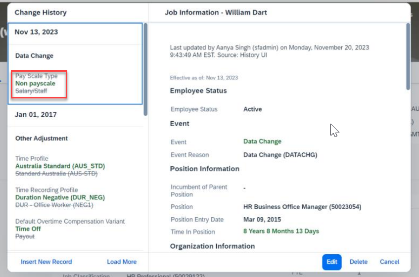 3428619 the value in pay scale type field appears as a number in the