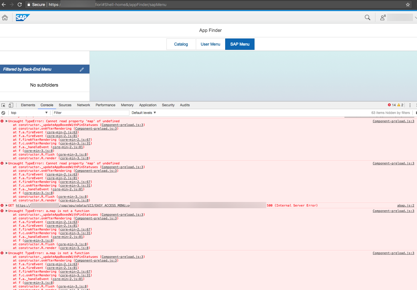 2553573 empty sap menu in sap fiori launchpad sap knowledge base