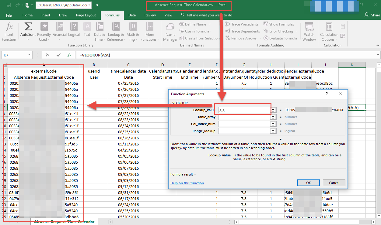 2558061 - How to Report on Employee's Absence Days