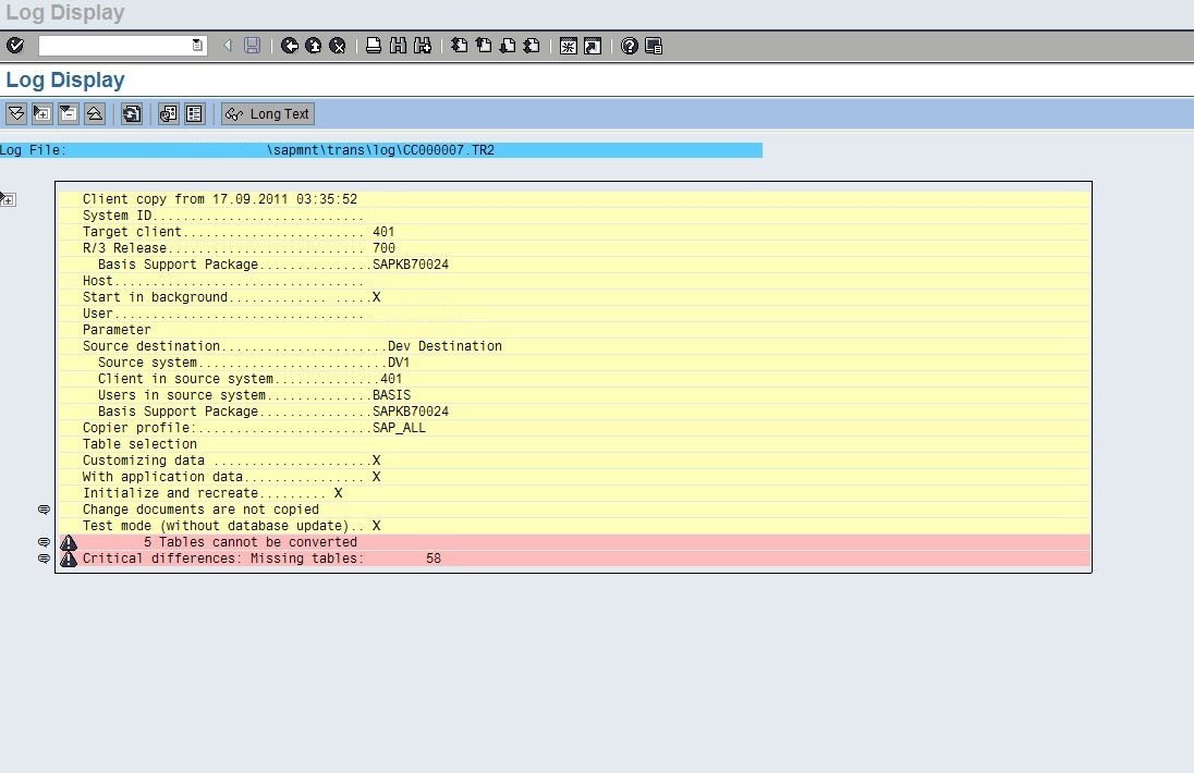 CC Log Details