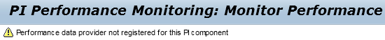 Performance data provider not registered for thi