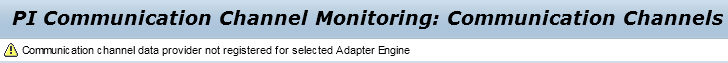 Communication channel data provider not register