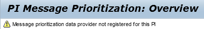 Message prioritization data provider not registe
