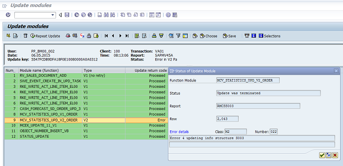 2164815 - M2 022 update termination error in VA01 or VF01 | SAP ...