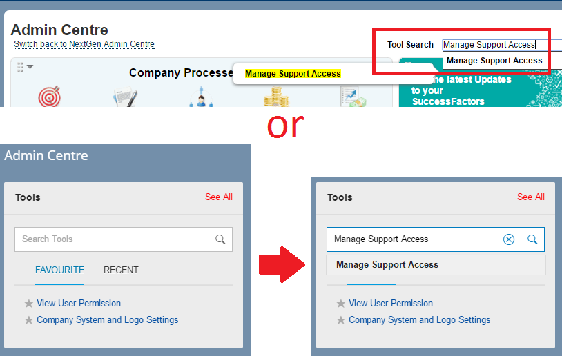 1. Manage Support Access - Tool Search or Search Tools.png