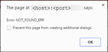 Error: NOT_FOUND_ERR