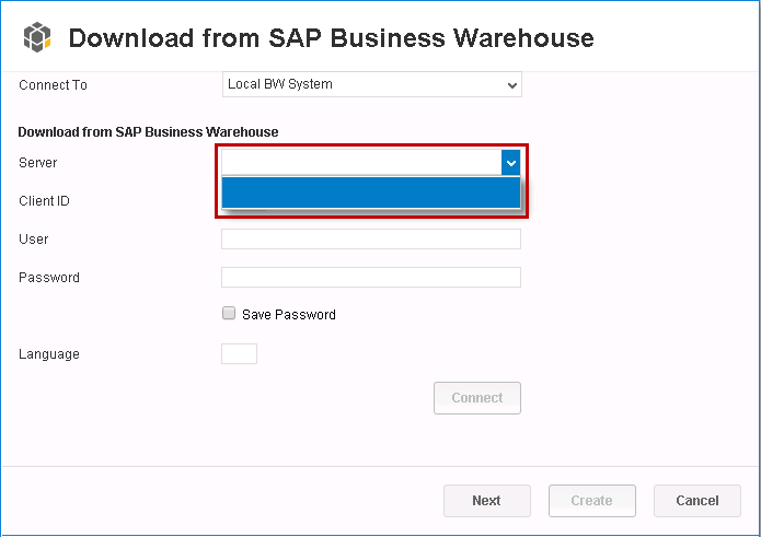 SAP Lumira - No SAP BW Systems.png