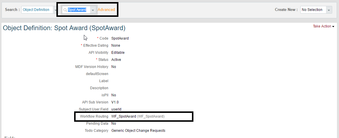 spot award object definition