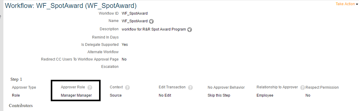 workflow for spot awards