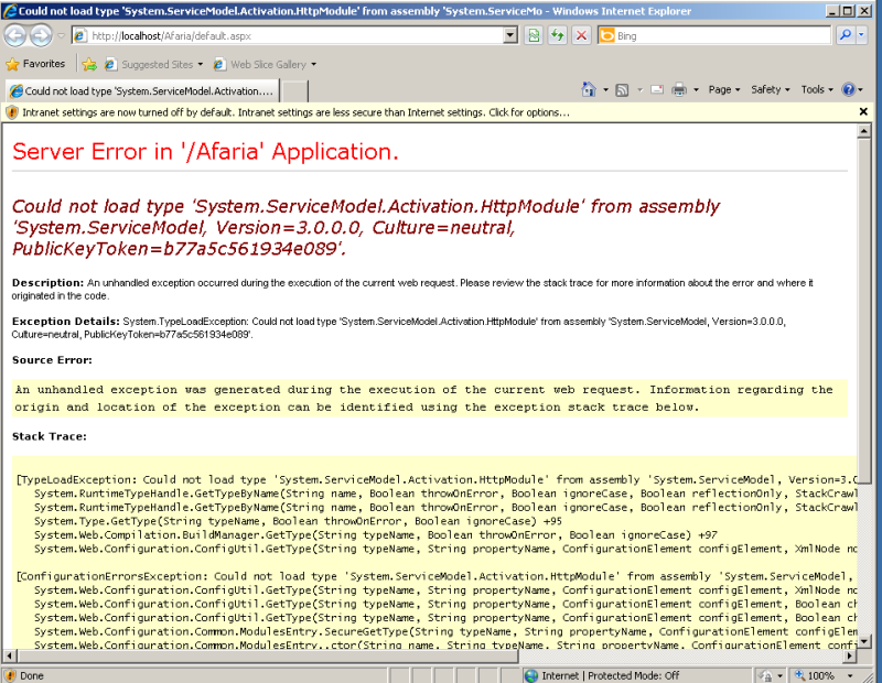 Afaria-Admin Server Error.png