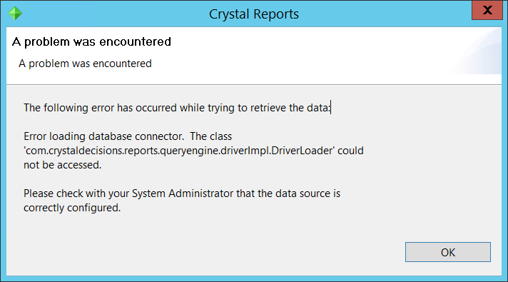Crystal Reports for Enterprise - Refresh Error.png