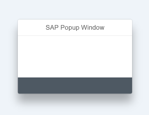 SAP Popup Window - Theme: Belize