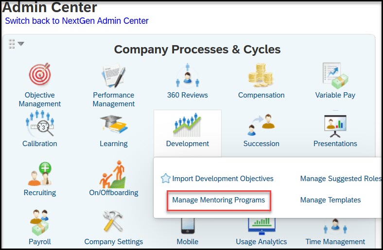 Manage Mentoring Program in Admin Center.jpg