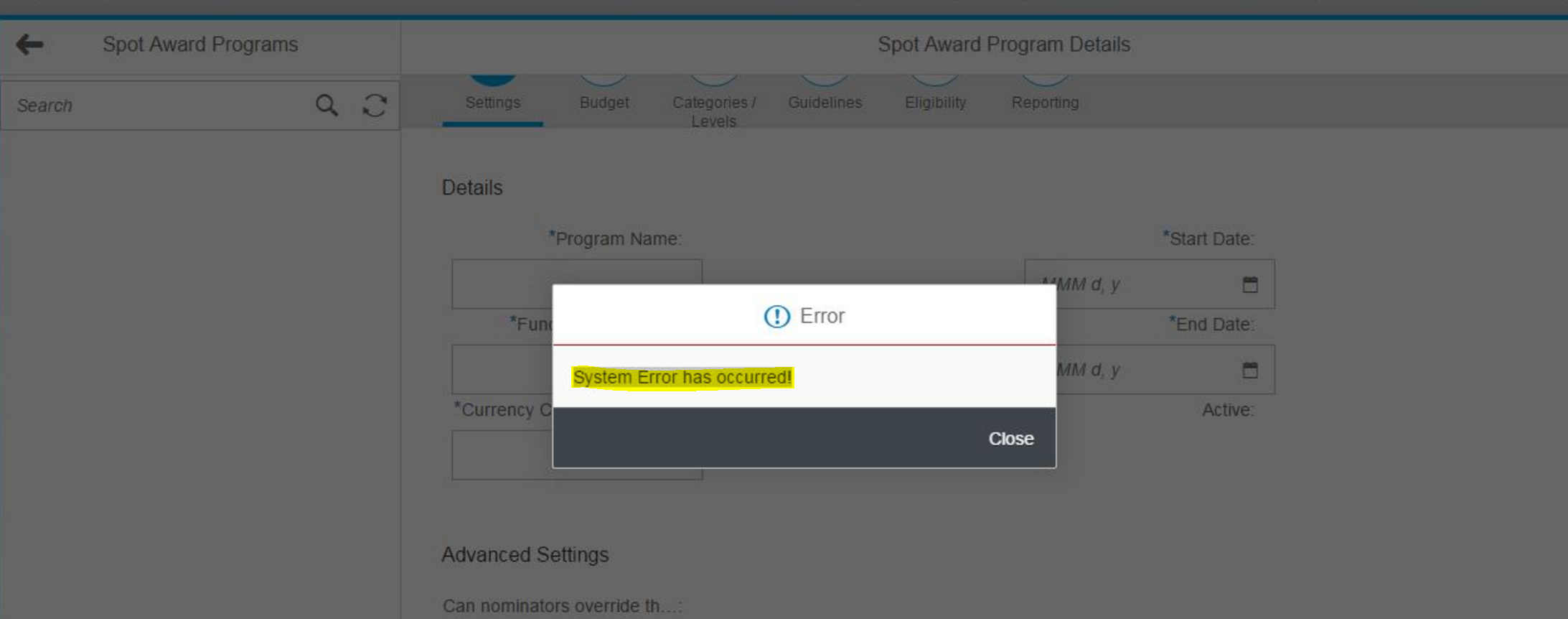 spot awards error.PNG
