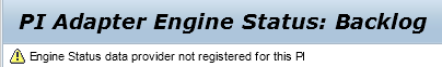 Engine Status data provider not registered for t