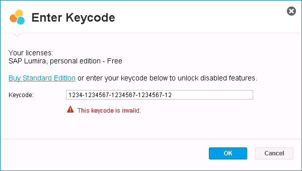 SAP Lumira - Invalid Keycode - 03.png